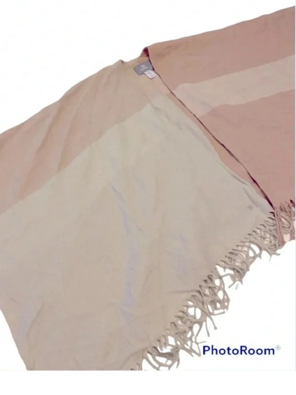 Soia & Kyo Two Tone Cream Fringe Poncho